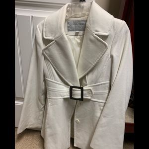 Jessica Simpson winter white coat